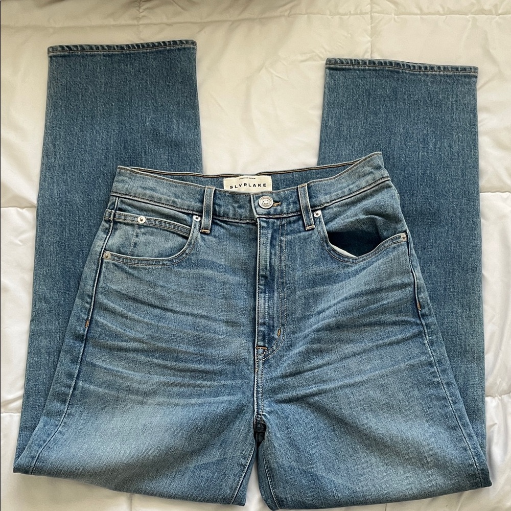 SLVRLAKE Light Blue Ankle Crop Jeans